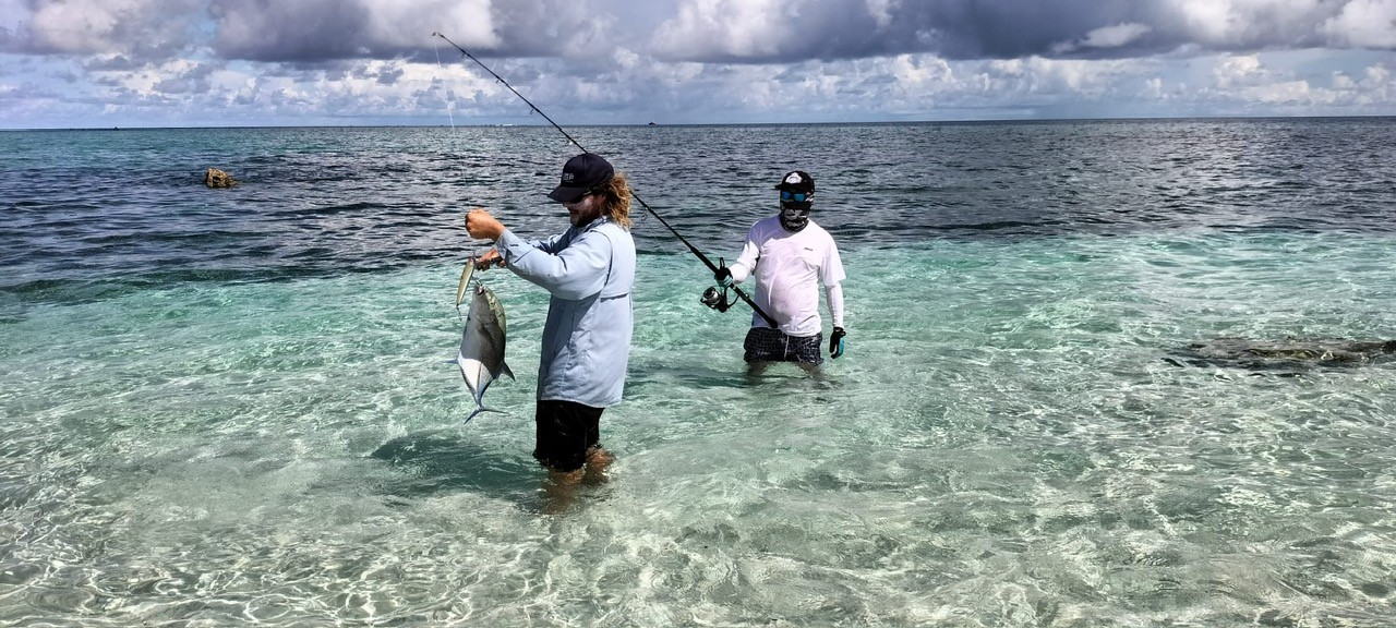 Remote reef flats fishing at Great Barrier Reef