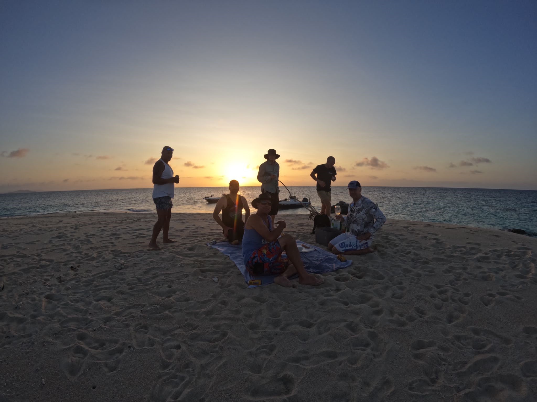 Sunset drinks on remote island Great Barrier Reef